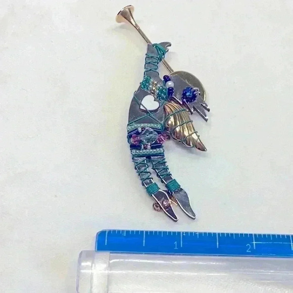 Liztech 1993 Angel Harold Guardian Silver Green Gold - Picture 3 of 4